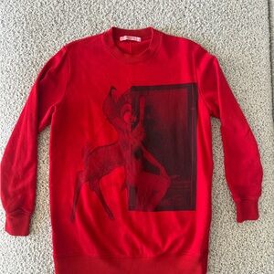 Givenchy x Disney Red Bambi Crewneck Sweater